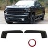 2Pcs Gloss Black Rear View Mirror Cover Cap For GMC Sierra 1500 2019-2023 2024