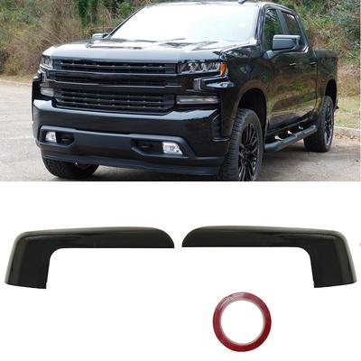 1 пара глянцево-черных накладок на зеркала заднего вида для Chevy Silverado 2019-2024