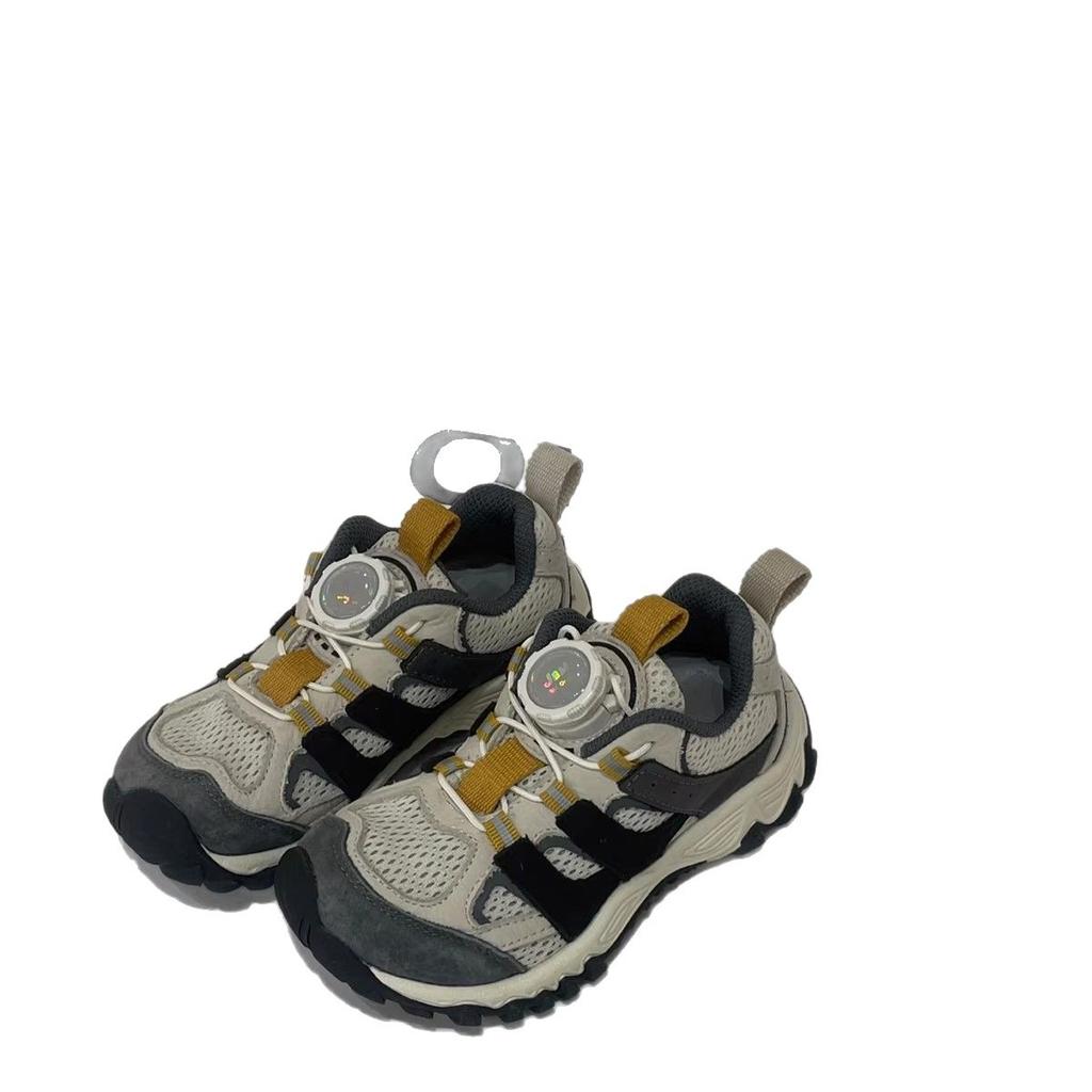 Children's sports shoes summer new breathable mesh outdoor boys mountaineering shoes rotating button light casual shoes