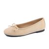 Flat Shoes Women's High-end Comfortable Soft-soled Casual Shoes Women Wear Light and Shallow Single Shoes Women's Soft Leather Is Not Tired