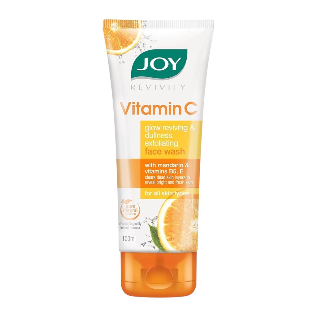 JOY Vitamin C Brightening Face Wash 100ml Pack of 2 For Glowing, Radiant Skin and Spot Reduction