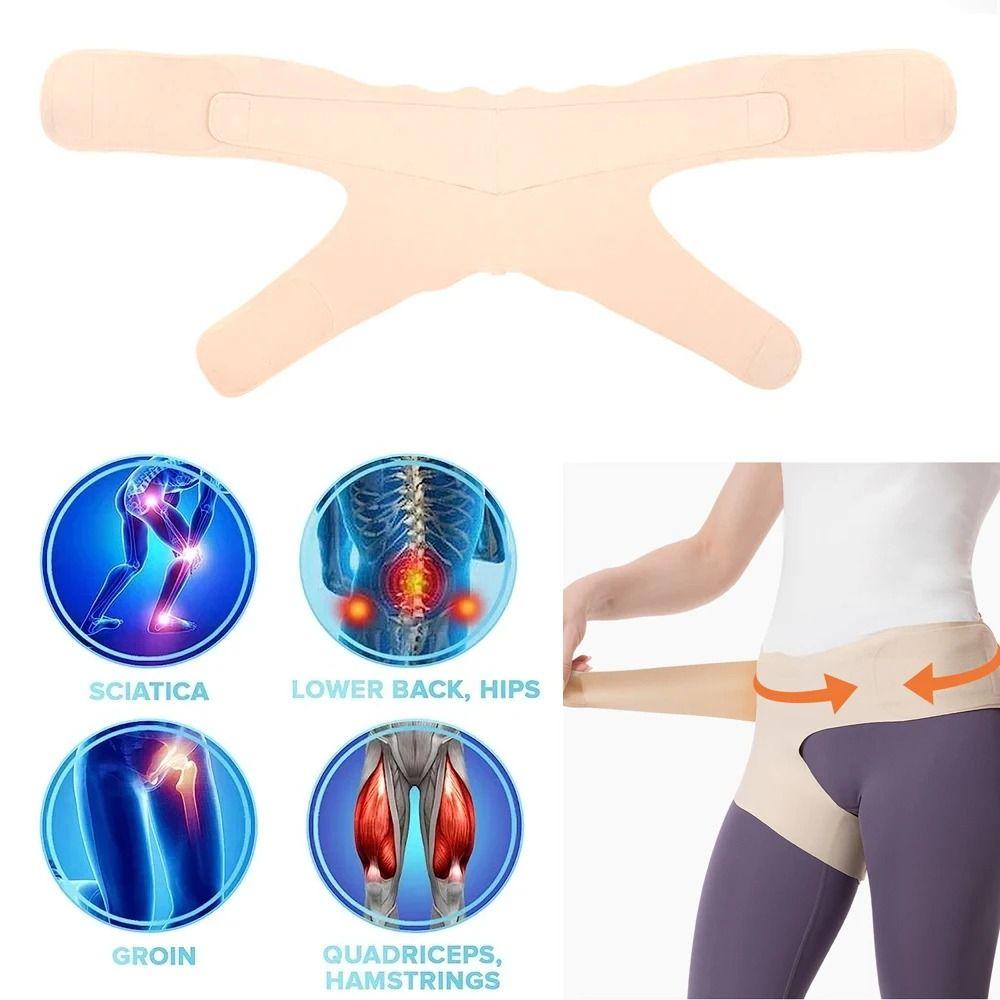 Durable Ultra Thin Hip Brace Adjustable High Elestic Groin Wrap Sciatic Nerve Relief Breathable Leg Hip Wrap For Women & Men