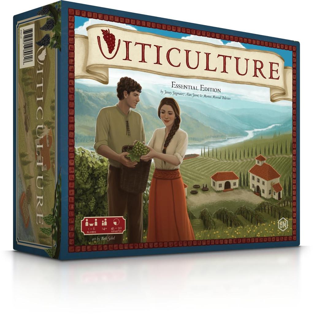 Stonemaier Viticulture Essential Edition Build the Most Prosperous Tuscan Vineyard Strategy Board Game for Adults and Families 90 Ages Games (Base