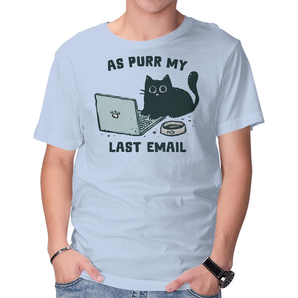 Unisex Crew Neck T-Shirt As Purr My Last Email Graphic Short Sleeve Casual Tee
