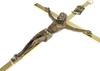 Hanging Cross Brass, Gold 14 X 30