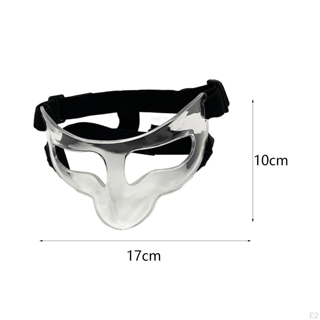 Basketball Mask Face Shield Adjustable Strap Parts Lightweight Protective Facial Cover Nose