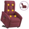 VidaXL Electric Massage Recliner Burgundy Red Fabric, Electric Massage Chair, Massage Chair, 3303287