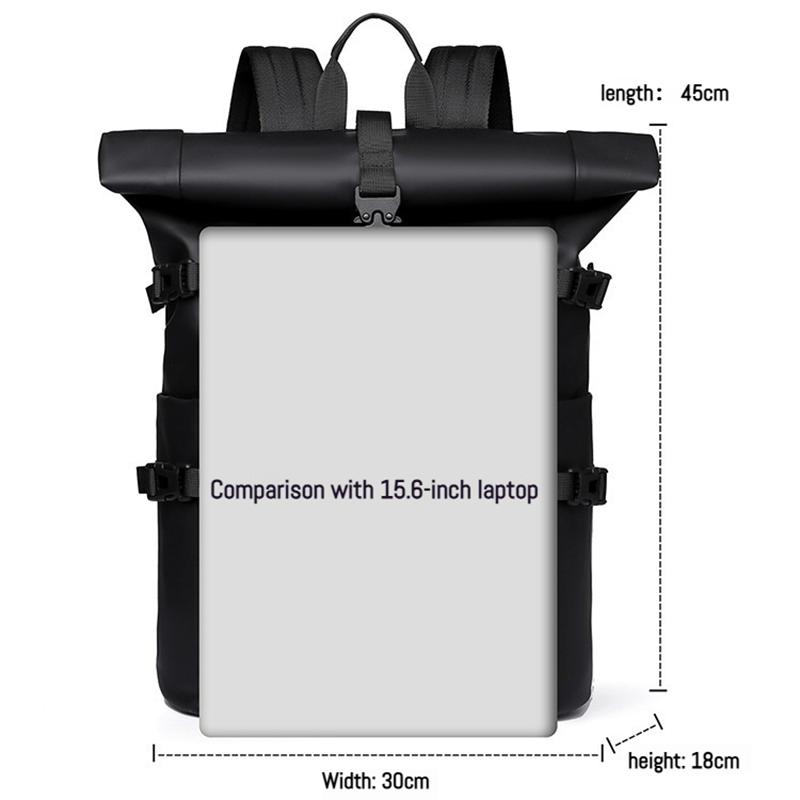 Shoulder Bag Men's Senior Sense of Business Computer Outdoor Leisure Rolled Edge Travel Backpack Fashion Commuting