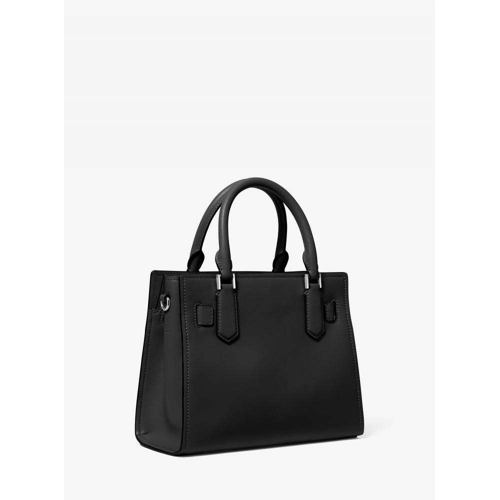 Michael Kors Landon Small Satchel Mk Signature Black 35f6shms1y1