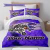 Name Custom Baltimore Ravens Pattern Bedding Set Quilt Cover Pillowcase Home Decor Gift (1 * duvet cover + 2 * pillowcase, without core)