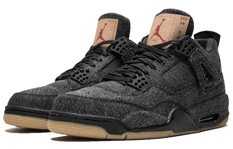 Jordan 4 Ретро Levi's Черная бирка Levi's AO2571-001