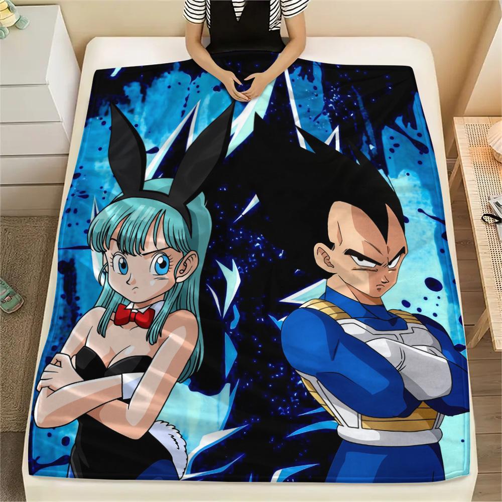 Dragon Ball Print Flannel Blanket, High quality Comfortable for All Seasons, Home Decor, Warmth and Comfort