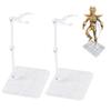 Samcos Plastic Model Figure Stands, Set of 2, 1/144 Scale Movable Display Stands for Dolls, Adjustable Angle, for Models, Dolls, and Figures (Clear)