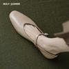 Мода 2024 Новые лаконичные удобные повседневные женские балетки Весна Лето Офисные женские туфли Мэри Джейн из натуральной кожи Женская обувь в ретро-стиле