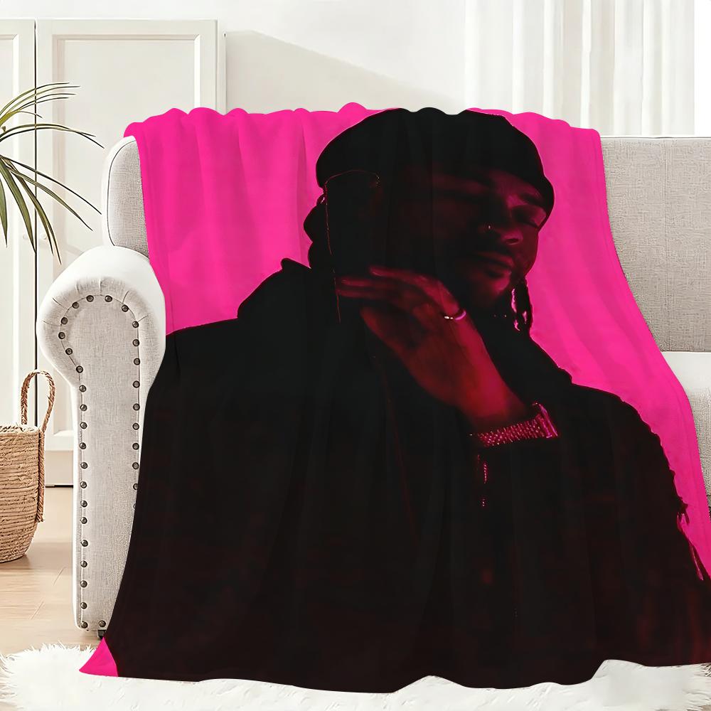 Partynextdoor Rapper Throw Lightweight 240g Flannel Blanket Soft Skin-friendly for Summer Cooling