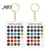 Makeup Color Guide 2Pcs Palette Keychain Pendant, Clear Acrylic Season Analysis Swatches Spring Summer Fall Winter Colors Keychain, Card, Gifts