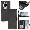 Happy Heart Pattern Magnetic Closure Vegan Leather Phone Case with Wrist Strap For Huawei Mate 60