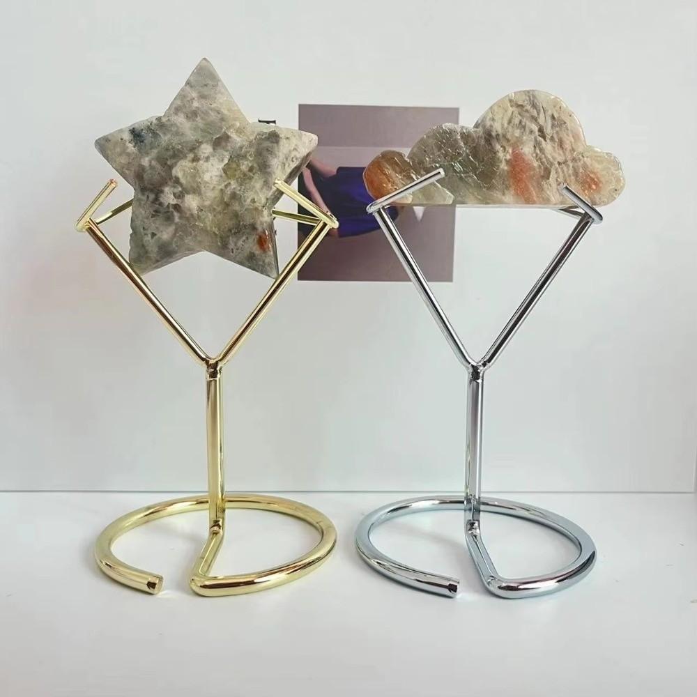 Rhombic Flaky Agate Display Shelf Multipurpose Crystal Holder Crystal Display Stand Home Decor