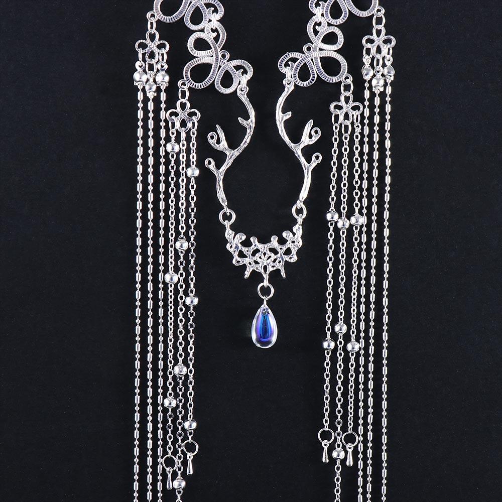 Chinese Style Retro Hollow Waterdrop Bead Hair Clips Crystal Barrette Tassel Hairpin Rhinestones
