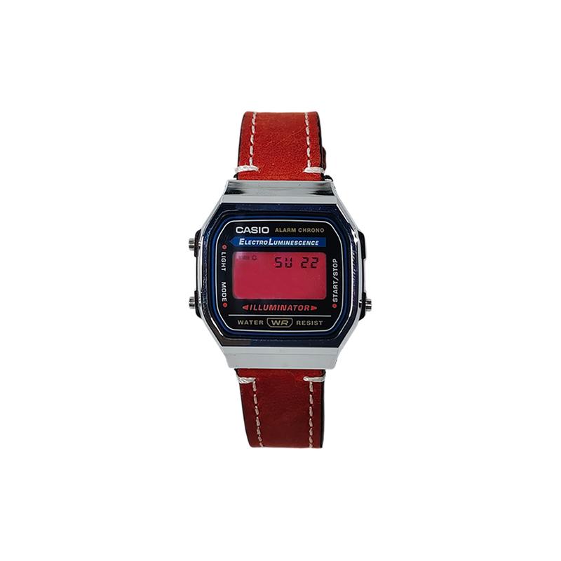 Casio Индивидуальные часы модифицированная серия классические ретро маленькие квадратные часы модный тренд водонепроницаемые для жизни Кварцевые кожаный ремешок s A168WA-1W