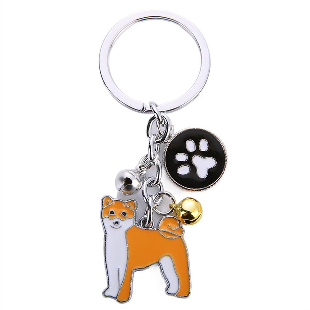 Enamel Golden Retriever Maltese Animal Bell Pet Keyring Pet Keychain Dog Keychain Dog Pendant