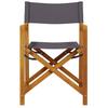 Folding Garden Chairs 4 Pcs Dark Grey Fabric