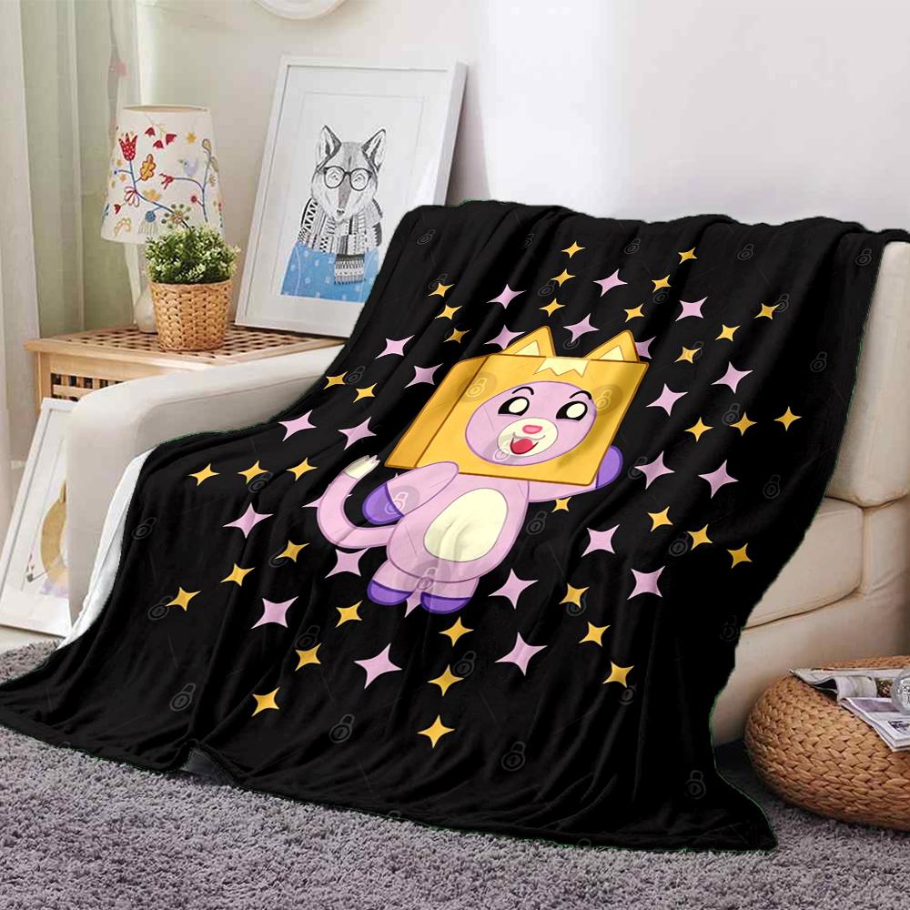 1Pc Boxy Friends Picnic Party Blanket For Couch Bed Plush Cozy Fuzzy Blanket Super Soft Warm Blankets For Fall And Winter 091824