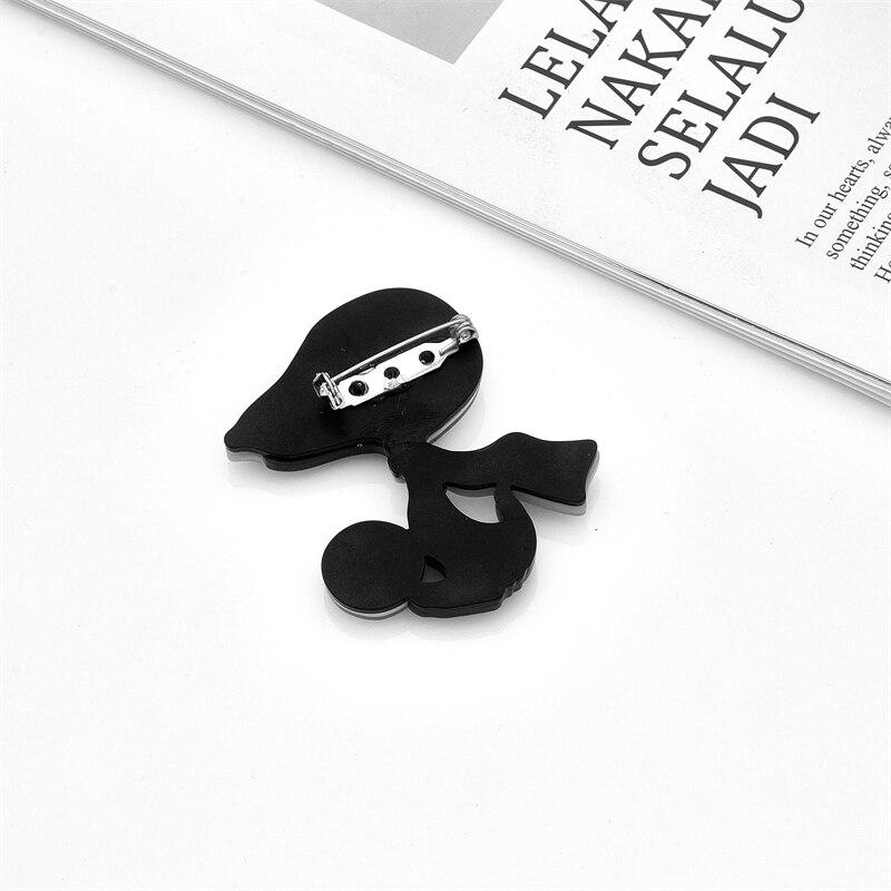 Blucome Acrylic Material Brooches Women Fashion Dog with Pink Scarf Women's Brooch New Arrival Girls Pins On Bags Clothes