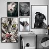 Cat and Dog Animal Cute Pet Posters Nordic Style Gallery Wall Art Prints Decorative Painting Pictures Bedroom Decor HD Print