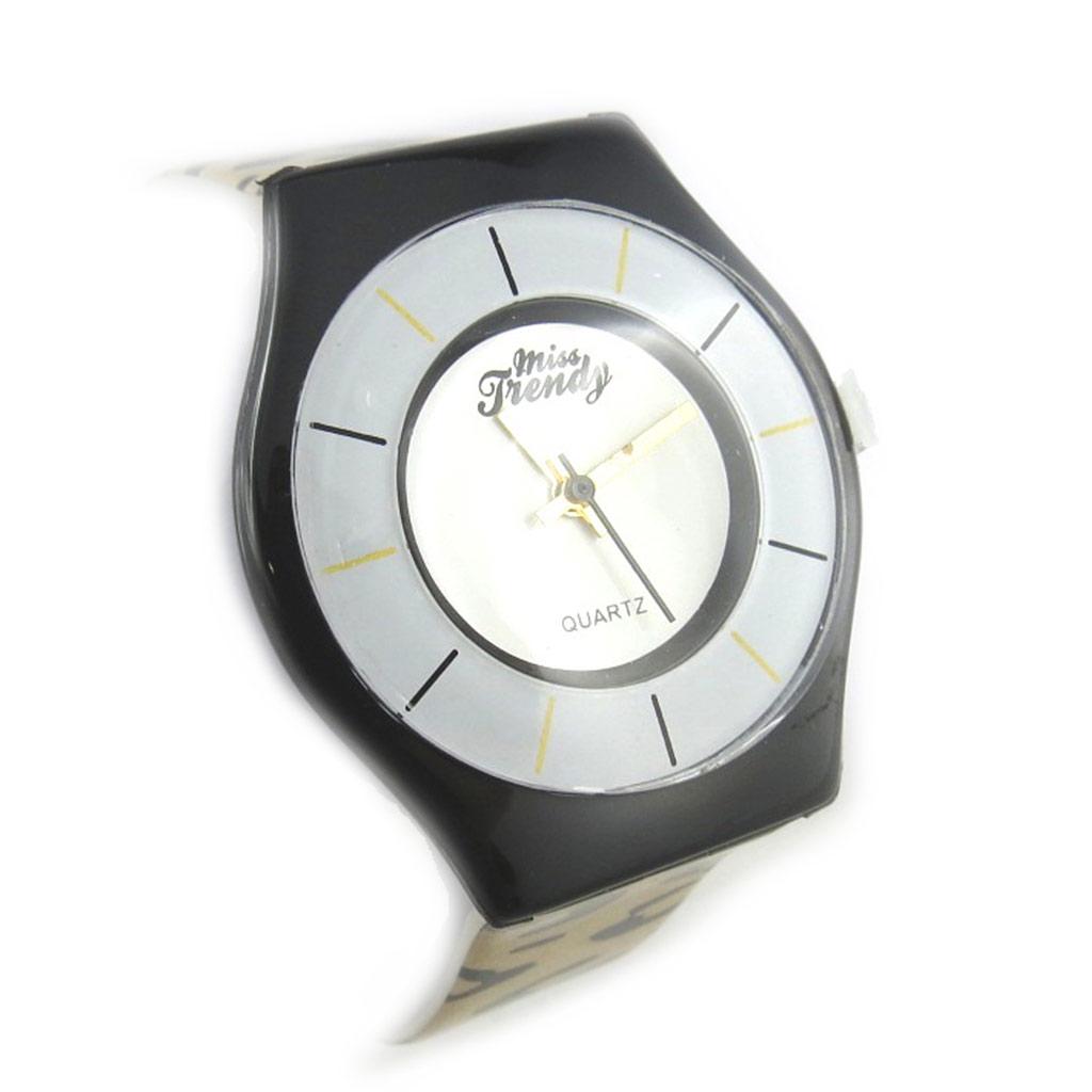 Les Trésors De Lily [N2329] - Montre femme 'Trendy' marron léopard