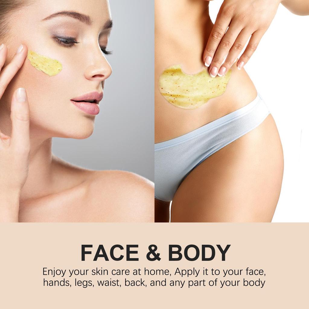 Coconut Oil Face & Body Scrub-Absorbing Water Like a sponge,Form a Moisturizing film-Nourishes the Skin and Makes It Smoother