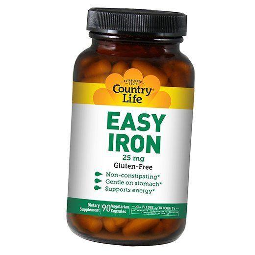 Iron In Easily Digestible Form, Easy Iron, Country Life 90vegcaps (36124060)