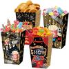 4/8Pcs Movie Night Party Popcorn Box Cinema Party Paper Popcorn Snack Buckets Trays Movie Themed Birthday Decoration Supplies