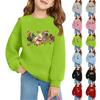 Christmas Day Girls Round Neck Pullovers For Kids Printed Baby Tops