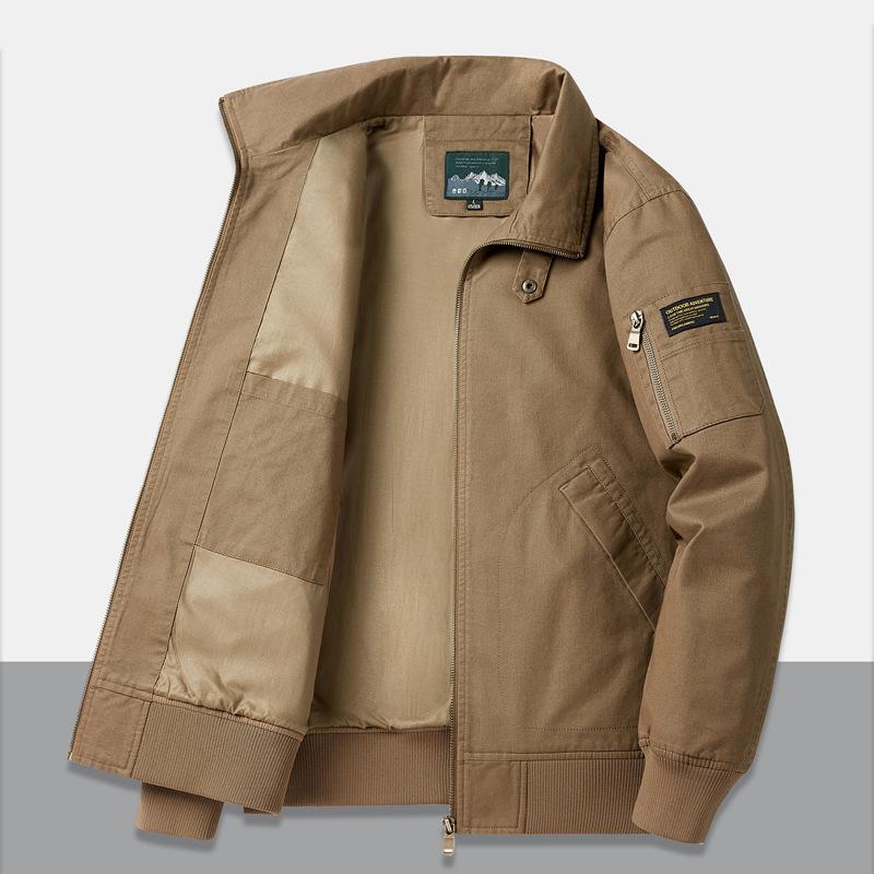 Мужская осенне-зимняя куртка с курткой, повседневная молодежная рабочая одежда из чистого хлопка с лацканами, мужская куртка в стиле милитари из кашемира ягненка