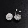 Korean Style Fashion Classic Atmospheric Round Earrings for Women with Light Luxury and Exquisite Micro Set Zircon Earrings