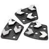 3Pcs Trapezoid Diamond Grinder Concrete Grinding Shoes Cutting Tool Disk Set 16# Black