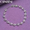 CHSHINE 925 Sterling Silver Heart Zircon Chain Bracelet For Women Fashion Charm Jewelry