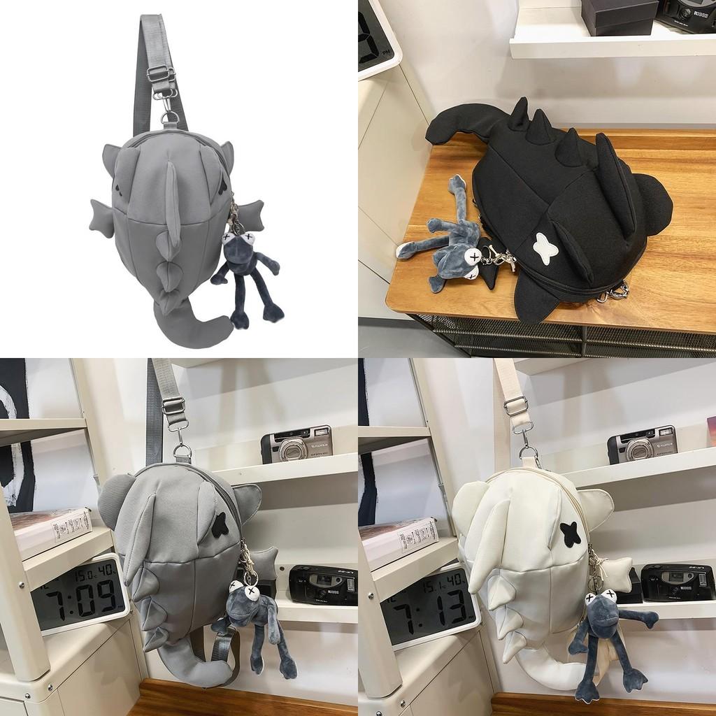 Dinosaur Shark Cartoon Backpack For School Boys Girls With Lightweight Nylon Design