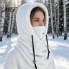 Dustproof Face Cover for Hiking Balaclava Fleece Ski Mask, Winter Windproof Arctic Velvet Thermal Cover, Comfortable Neck Warmer Outdoor Sports