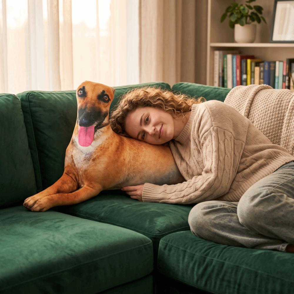 Lifelike Plush Pillow Realistic Greyhound Stuffed Animal Simulated Greyhound Pillow Collectible