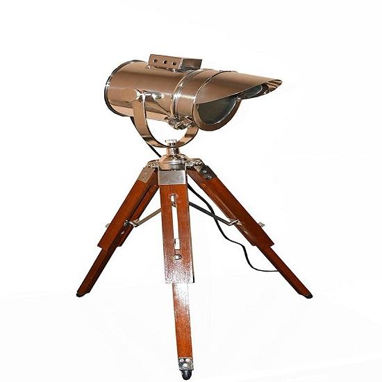 Spotlight Floor Lamp Searchlight Small Desk Table Lamp with Tripod Stand Home Decorative Floor