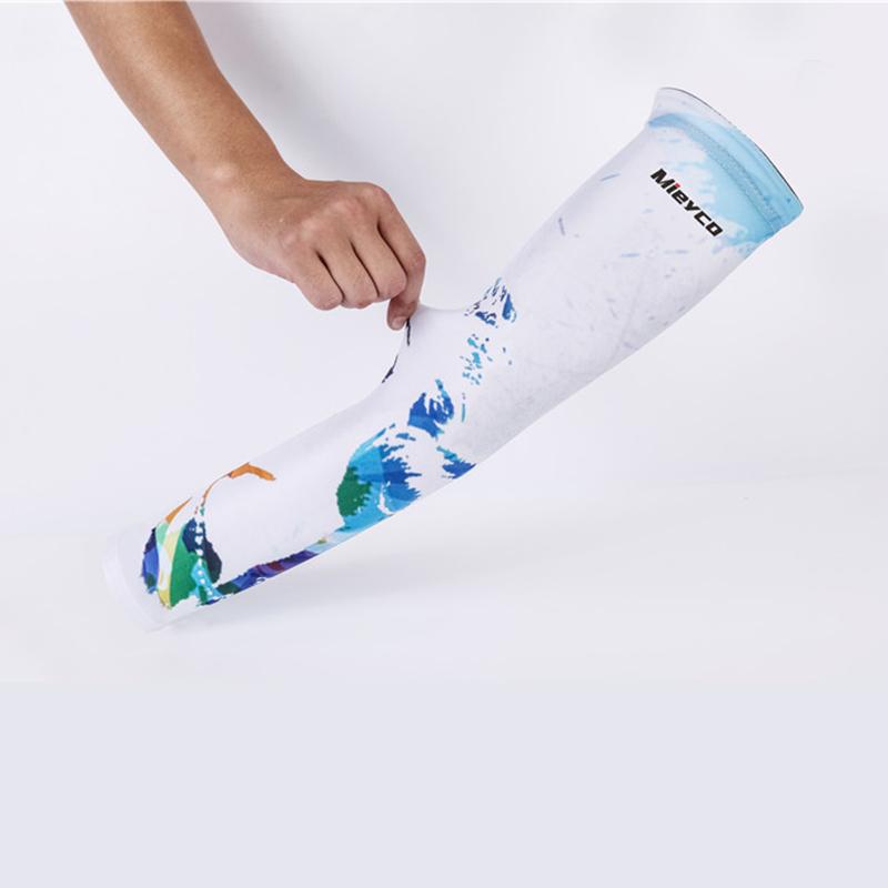 Men Cycling Arm Sleeves Sun Protection UV Proof Arm Covers Cuffs for Running Biking Driving Outdoor Sports 1