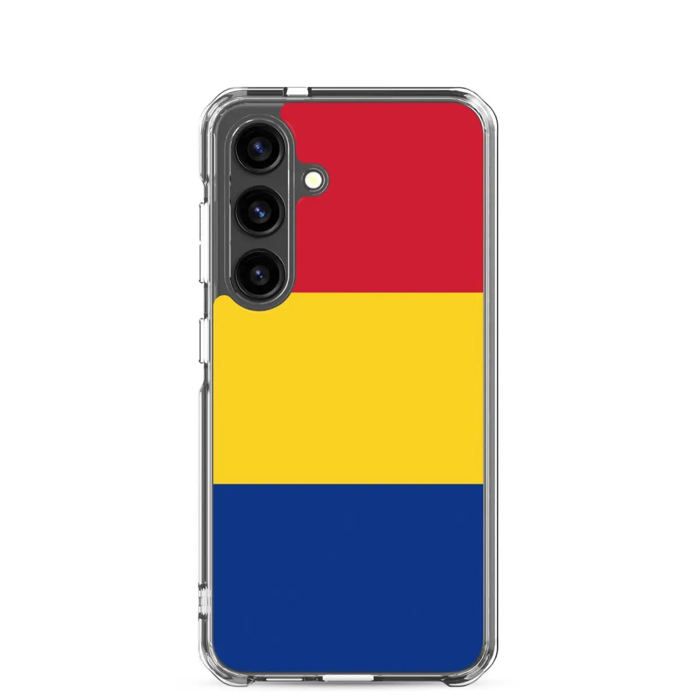 Coque Téléphone - Samsung - Galaxy S24 Plus - Drapeau Roumanie - Souple - Multicolore