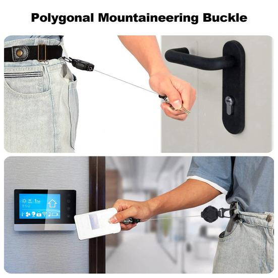 4 шт. Выдвижной брелок с пружинным механизмом, держатель для бейджа, сверхпрочная легко вытягиваемая пряжка-карабин