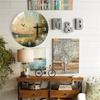 Round Glass Wall Clock 30x30cm Personalized Design Silent Quartz Movement for Living Room