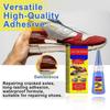 401 Waterproof Multi-Purpose Adhesive Glue - Strong Bond for Leather Soles, Tile Repairs & Household Fixes - Fast Drying, Transparent, 20g
