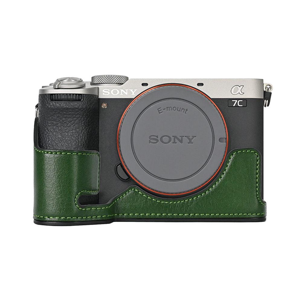 Получехол для камеры A7CII из ПУ кожи для Sony A7C2 / A7C Mark II с крышкой с нижним отверстием