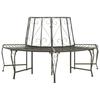Tree Bench - vidaXL - Semi-circular 160 Cm - Steel - Silver-grey - 4 People