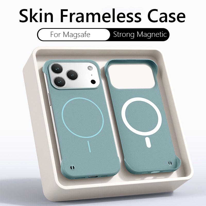 Безрамочный Магнитный Чехол-Зарядка Magsafe для IPhone 17, Тонкий Жесткий Задний Чехол для IPhone 17 Air Pro Max